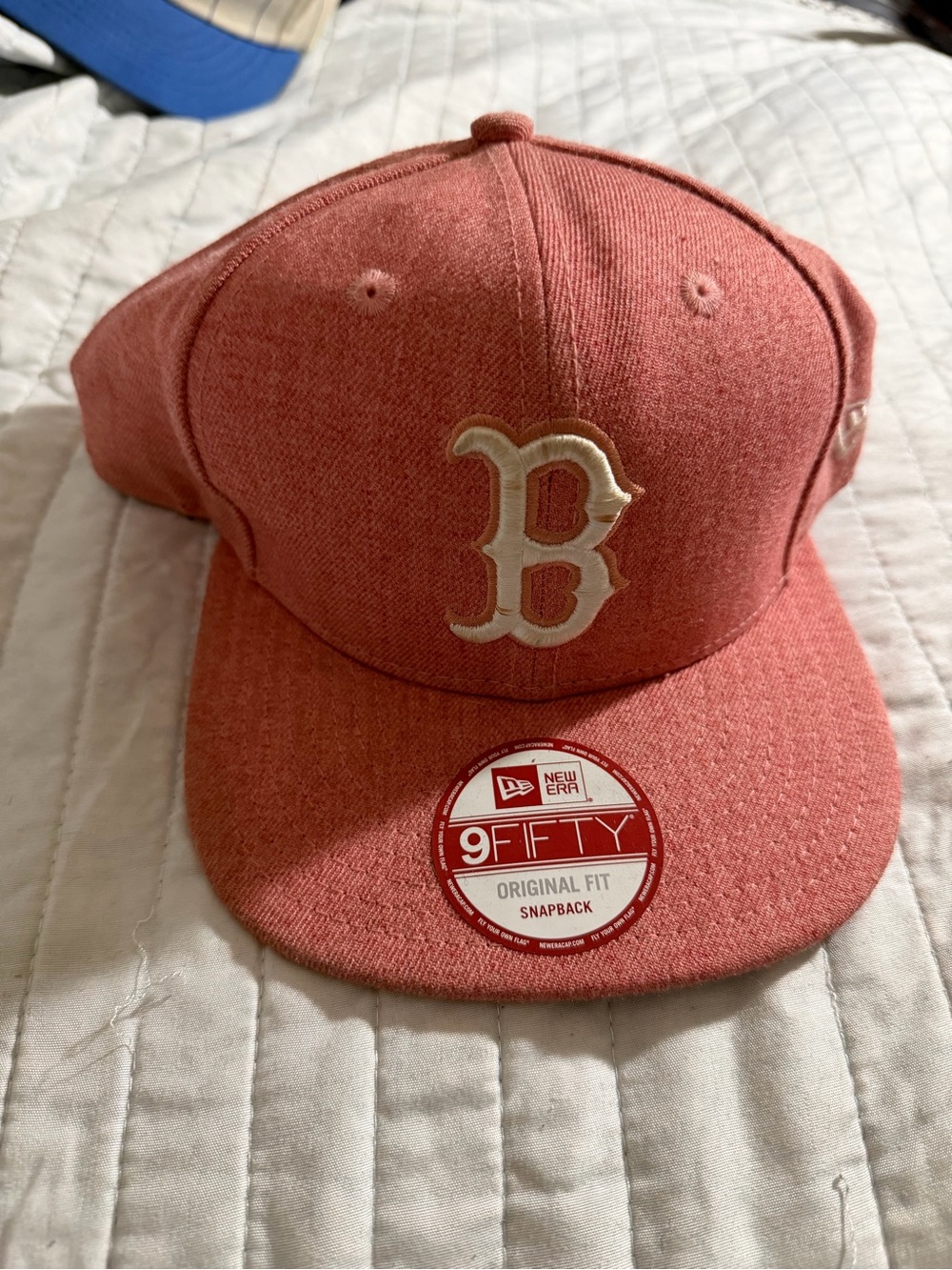 New Era Coral Pink Boston 'B' 9FIFTY Snapback Cap